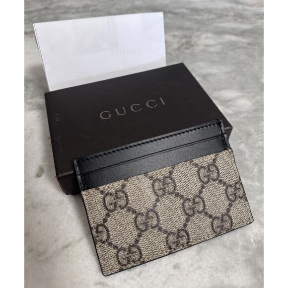 New Auth. Gucci GG Card Holder W/ COA + Box - Picture 1 of 10